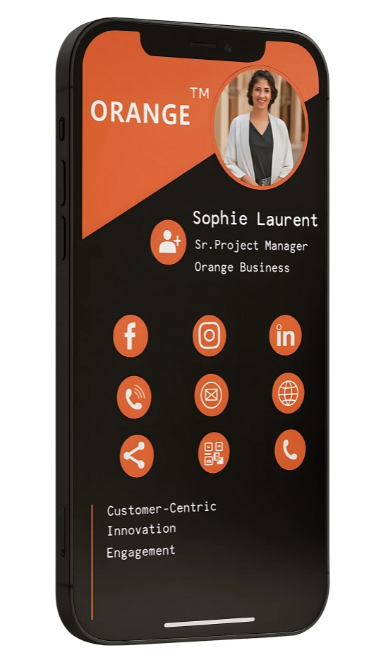 Orange Business Card Design
